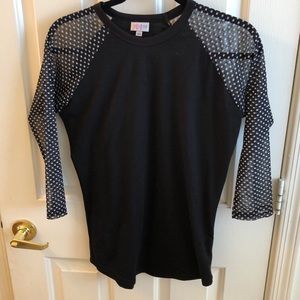 Black LLR Randy with polka dot mesh sleeves